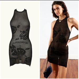 Heavy Manners- Rich Baby Daddy Knit Dress in Black Medium